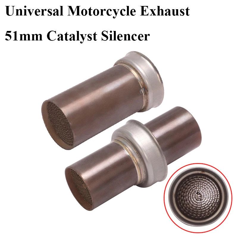 Universale 51Mm Ingresso Moto Yoshimura Scarico Catalizzatore Silenziatore Racing Silenziatore Rimovibile Db Killer Elimina Rumore Suono
