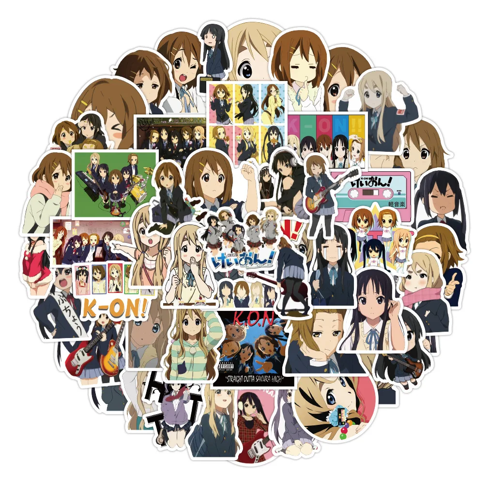 10 / 30 50 шт. мультяшная анимация K-ON светлый тон Девушка Граффити наклейка багажник