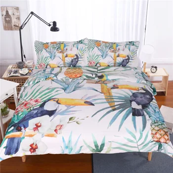 

Toucan 3D Printed Bedding Set for Kids Cartoon Bed Cover Single Boys Duvet Cover Set Bedclothes