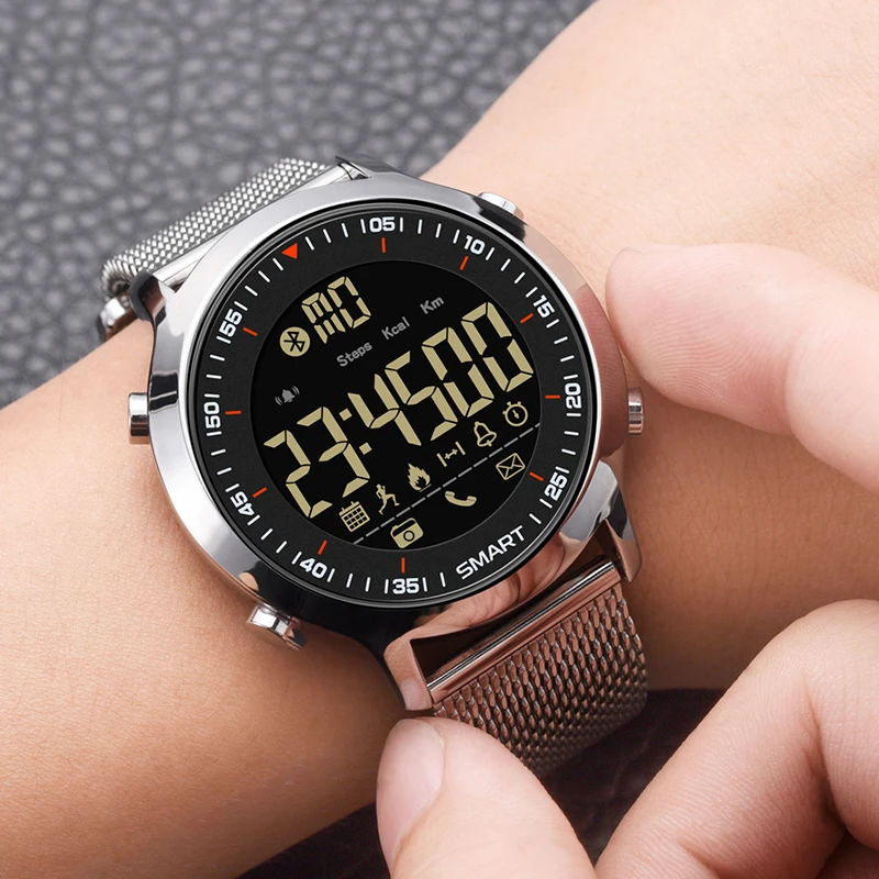 SYNOKE Смарт-часы Водонепроницаемый IP68 5ATM извещение о входящем сообщении ультра-длительный режим ожидания Xwatch часы с хронографом, спортивные Смарт-часы подарок для мужчины