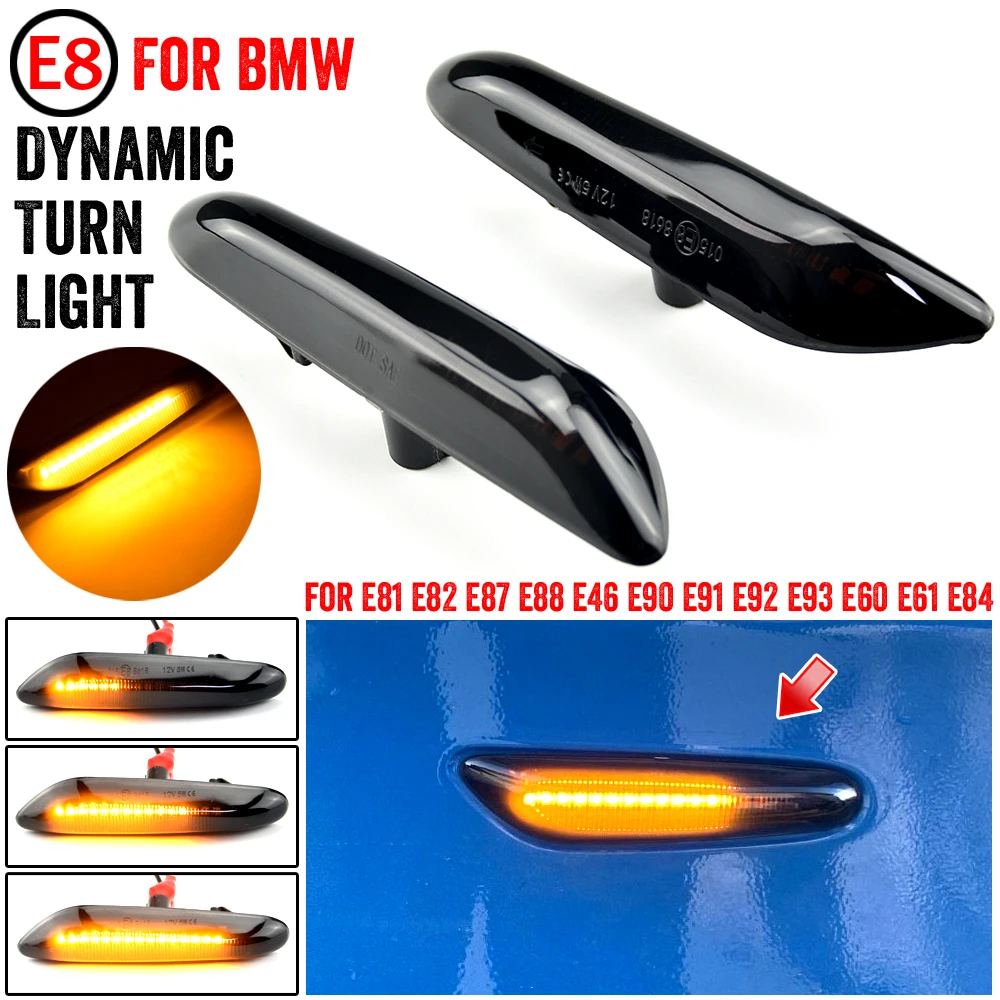 Led Side Marker Lamp Dynamic Signal Light For Bmw E60 E61 E90 E91 E92