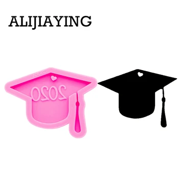 

DY0290 Smooth art design Doctor hat molds Keychain Silicone Mould graduation hat epoxy resin molds DIY craf mold
