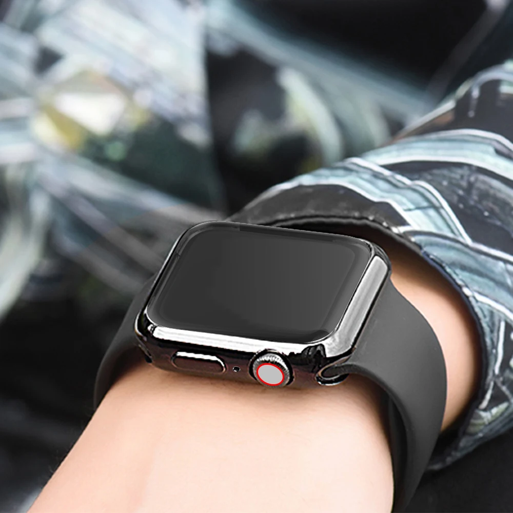 Силиконовый тонкий мягкий чехол для Apple Watch Series 1 2 3 38 мм 42 мм покрытие Защитная крышка для iwatch Series 4 40 мм 44 мм