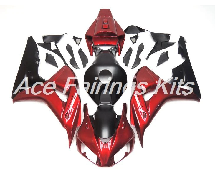 Топ литья под давлением ABS полный обтекатель комплект Подходит для Honda CBR1000RR 06 07 2006 2007 1000RR Обтекатели набор красный черный матовый