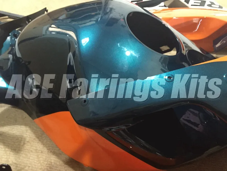 4 подарки литья под давлением ABS Полный обтекатели комплект Подходит для Honda CBR1000RR cbr1000 04 05 2004 2005 набор кузова оранжевый