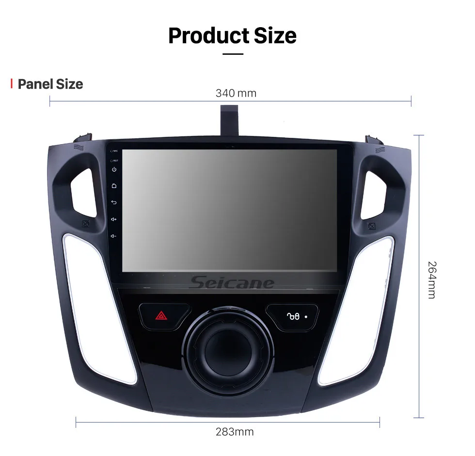 Flash Deal Seicane 9 inch Android 9.0 Car Multimedia Player For 2011 2012 2013 2014 2015 Ford Focus HD 1024*600 Touchscreen GPS Navigation 13
