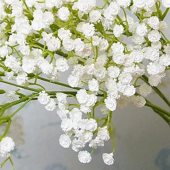 

61CM White Artificial Latex Babysbreath Flowers Home Wedding Plastic Fake Flower Decoration Bride Holding Flowers