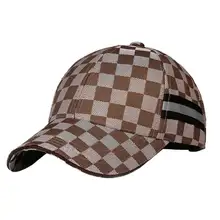 WUKE, бейсбольная кепка в клетку, мужская, Gorras Para hombre, бейсболка из искусственной кожи, Весенняя уличная Кепка, шапки для регулируемых женщин, кепка s