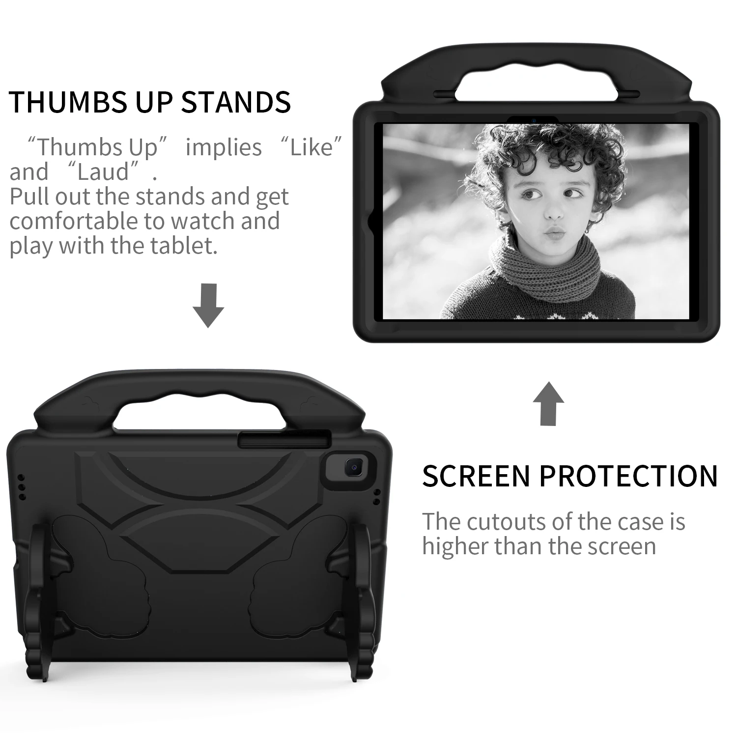 crianças eva segura lidar com caso para lenovo tab hd plus capa