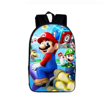 

Cartoon Mario / Smash Bros Backpack Children School Bags for Teenager Boys Girls Bagpack Kids School Backpack Student Book Bag