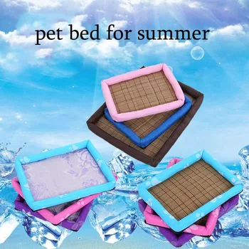 

Summer Pet Nest Dog Bed Comfortable Mat Ice Mat Kennel Printed Tarpaulin Cat Kennel Pad for Small Big Dogs