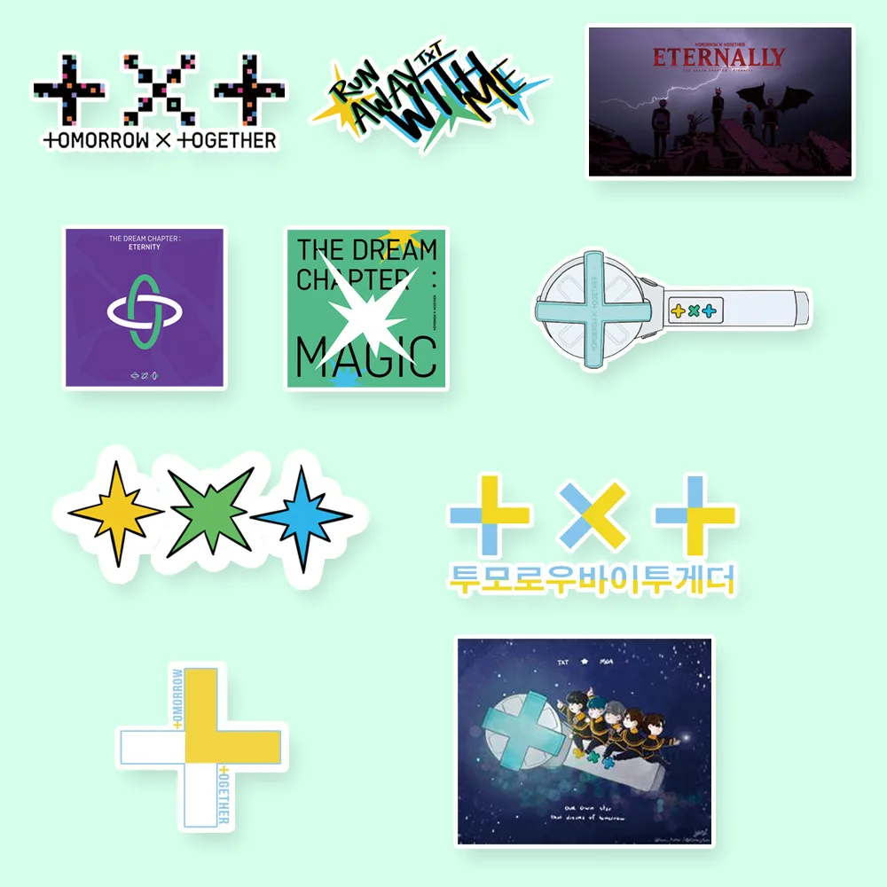 70pcs set kpop txt stickers hd photo character stickers k pop tomorrow x together new arrivals free shipping stickers aliexpress