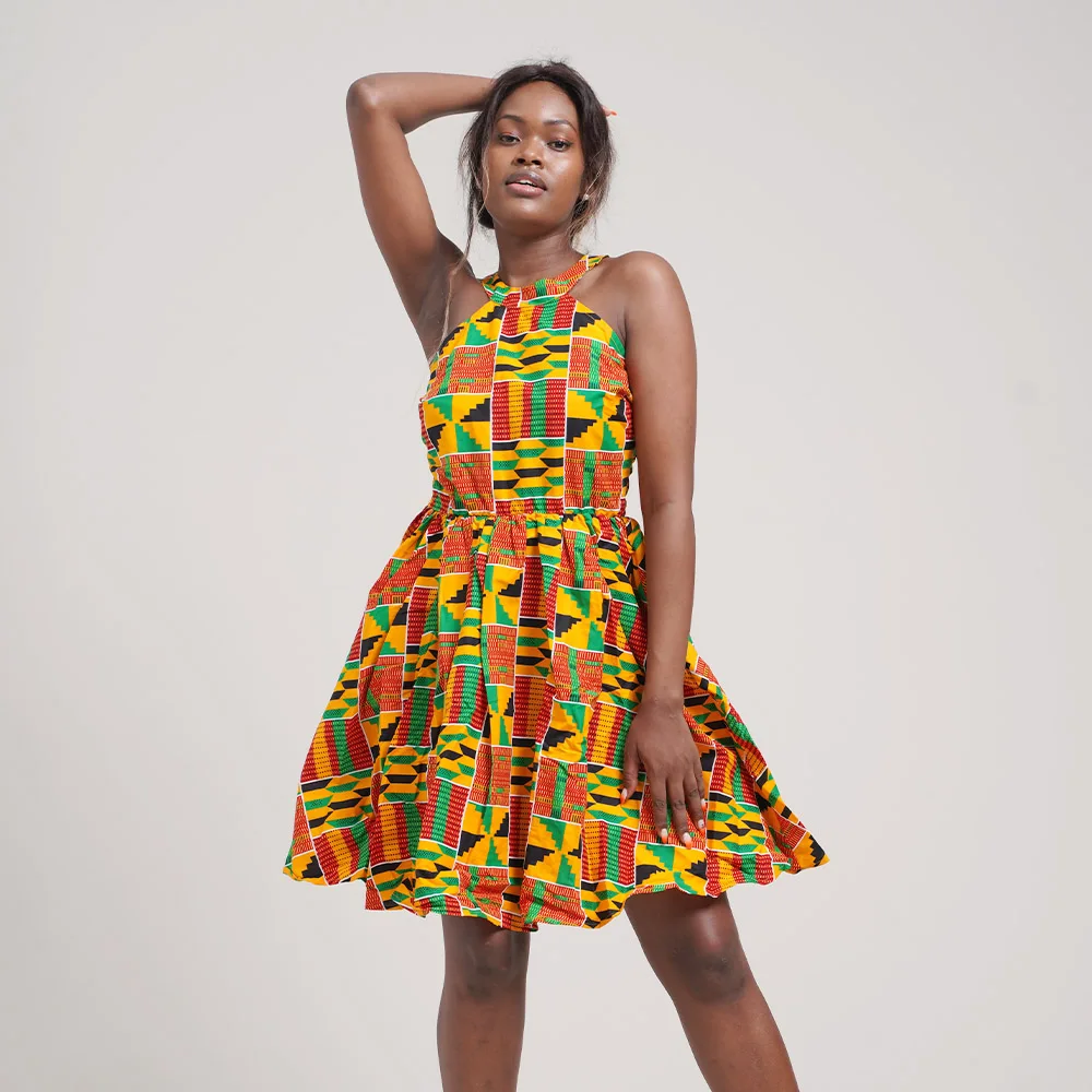 2021 New African Women'S Dress Classic Kent Women'S Dress Ankara Women'S Neck Off Shoulder Dress Dress