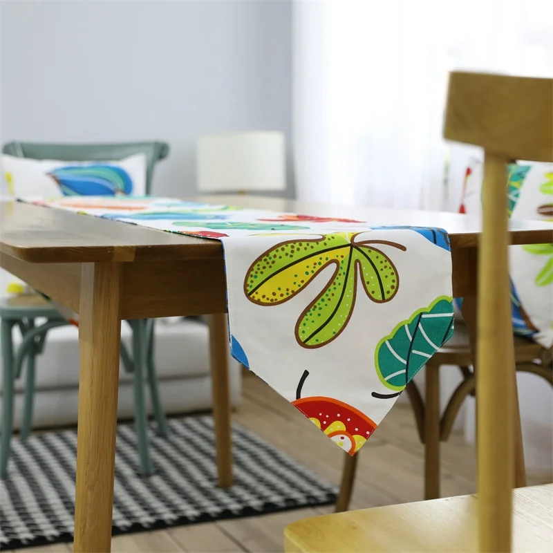 30*180/30*200cm Dining Table Runners Cotton Geometric Printed Table Flag Decoration Party Wedding Hotel Table Supplies