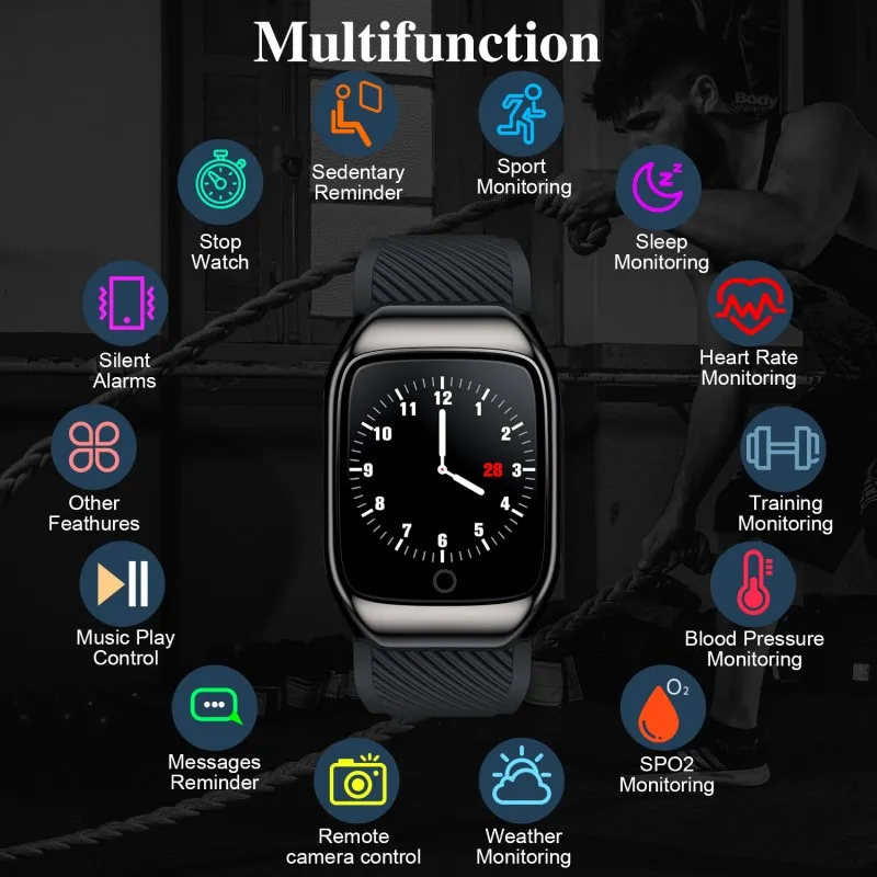 New 2020 Bluetooth Earphones Smart Watch Men With Sports Wireless Headphones Fitness Tracker Smart Watch For Android Ios Xiaomi