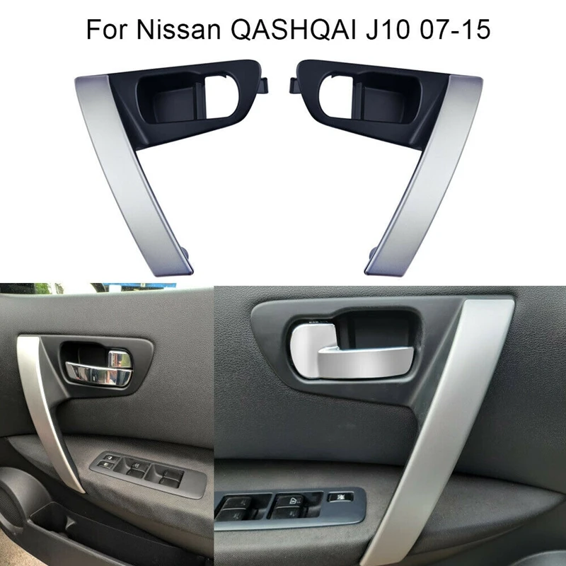 1Pair Car Inside Door Handles Left Right Set Part for Nissan QASHQAI