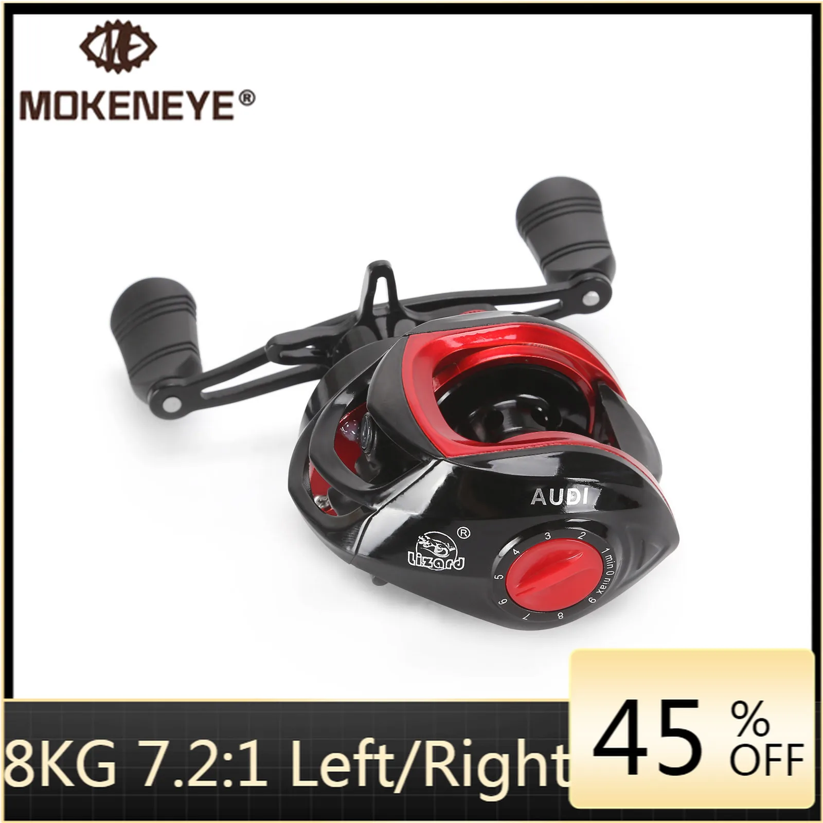 Рыболовная катушка для приманки макс. нагрузка 8 кг 7 2: 1 с ручкой из нержавеющей