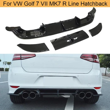 

Carbon Fiber Rear Bumper Diffuser Lip Spoiler for Volkswagen VW GOLF 7 VII MK7 R LINE Hatchback 14-17 Rear Diffuser Spoiler FRP