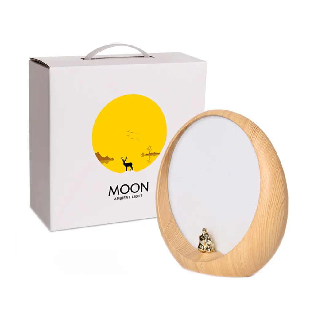 Warm moon Shape LED Night Light Bedside Lamp Table Light Bedroom Night Light Atomosphere Light 1.5W lamp Drop Shipping Sale