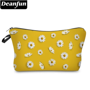 

Deanfun Women Roomy Cosmetic Bags Printing Daisy Yellow Small Makeup Bag Elegant Organizer Gift 52354