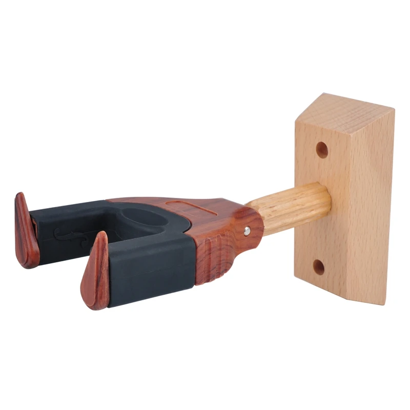 

PUNK Wall Mount Ukelele Hanger Hook Holder Keeper Auto Grip System Rubber Cushion Wood Base Guitar Parts Accessories