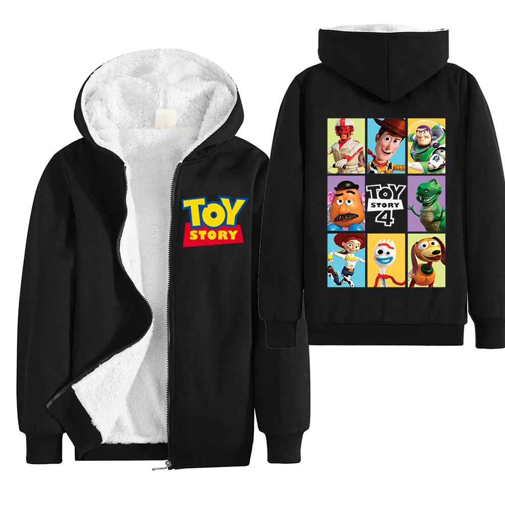 

Toy story Outwear Minecraft Children's Clothes Sweatshirts Baby Boys Girls Long Sleeve Zipper TShirts Plus velvet ChristmasShirt