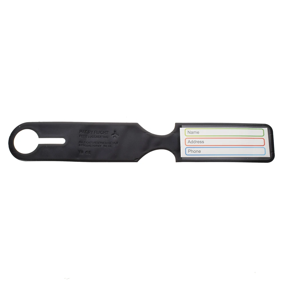PVC Travel Luggage Label Strap Suitcase ID Name Address Identify Tags Airplane Travel Accessories Boarding Tag Portable Label