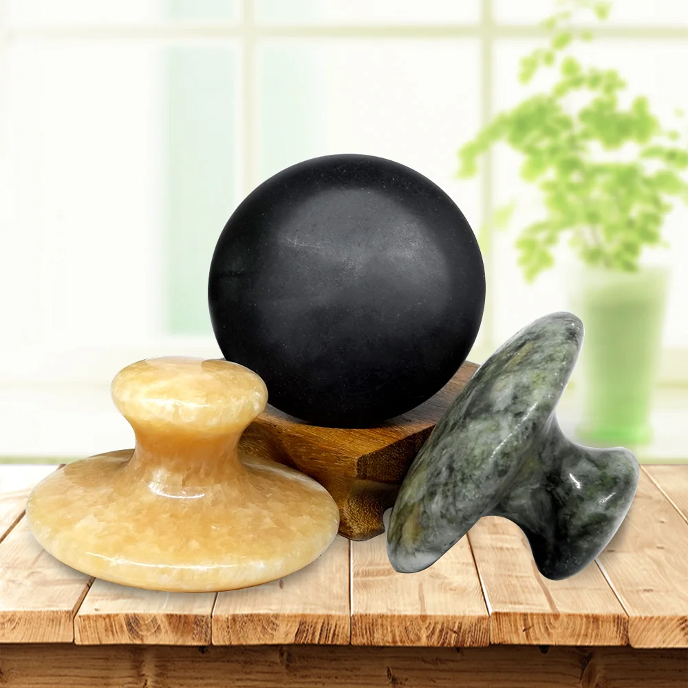 

lava Mushroom Massage Stone basalt Jade Facial Body Foot Thin Anti-wrinkle Relaxation Beauty Health Care Tool big size