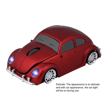 

2.4G Wireless Car Mouse USB Computer Mice Car Shape 1000 DPI with LED Light Receiver for PC Laptop Red