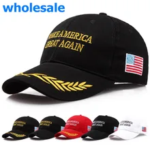 Красная бейсболка Дональда Трампа, шапка с вышивкой американского флага, товары для американской акции