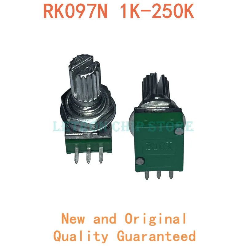 1 шт. RK097N 1K 5K 10K 20K 50K 100K 250K B5K B10K B20K B100K с переключателем звука 3-контактный вал 15 мм