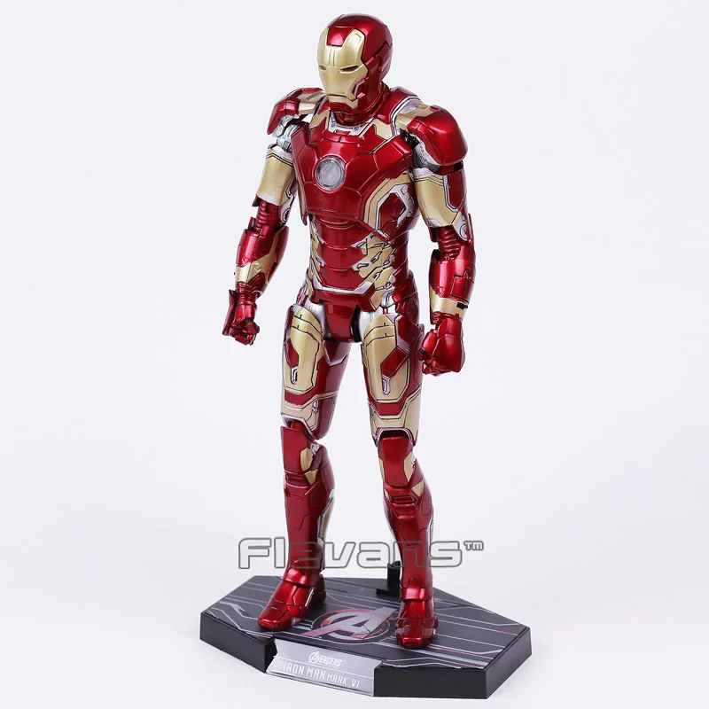 Marvel Мстители Железный человек МК 43/MK42 ПВХ фигурка Коллекционная модель игрушки с светодиодный светильник