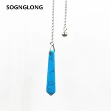 

Reiki Healing Pendulum Natural Quartz Pendant Hexagon Prism Reiki Stone Pendulum Pendant Amulet Balancing Charms Jewelry