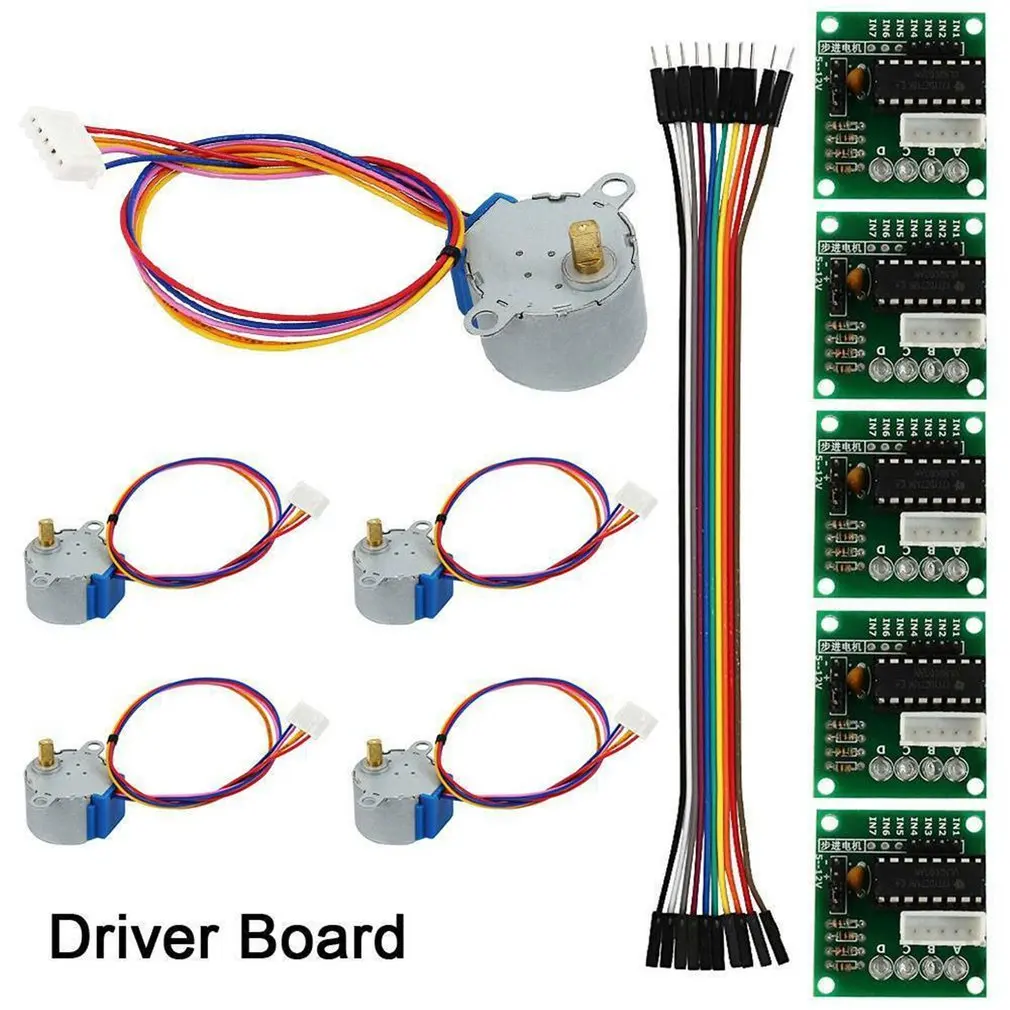 1 комплект 5 в шаговый двигатель с ULN2003 плата драйвера Dupont кабель для Arduino