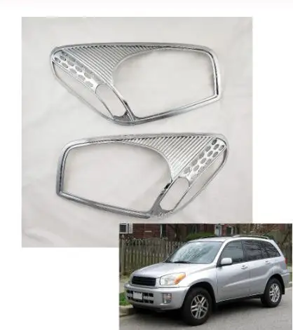 2 шт. хромированный налобный фонарь для Toyota XA20 RAV4 2000 2005|Хромирование| |