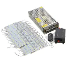 90 шт. 5 цветов SMD5050 светодиодный модуль магазин полосы светильник на переднее окно лампа+ блок питания+ пульт дистанционного управления DC12V