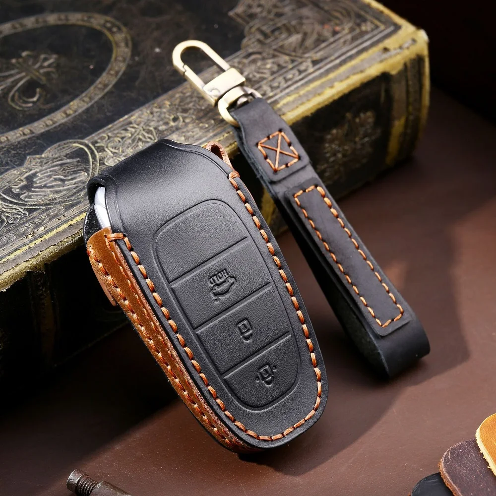 Leather Car Key Case Key Cover For Hyundai Tucson Nx4 2021 2022 Car Key Case Protection Key