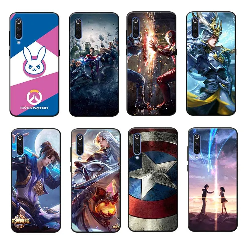 For samsung galaxy a50 a70 a30 a40 a20 s8 s9 s10 plus Clear Soft Silicone Phone Case game movie |