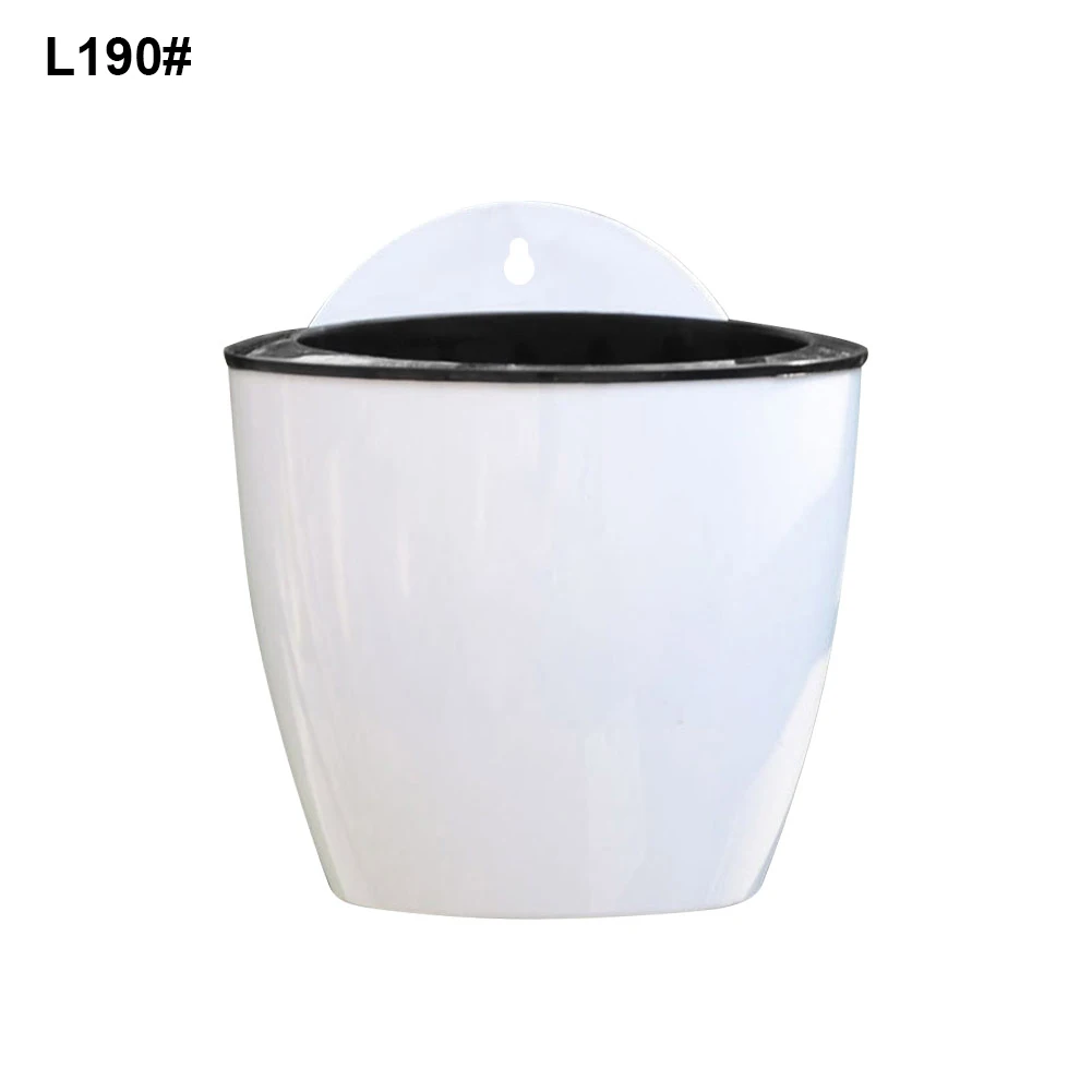 Self Watering Flower Pot Wall Hanging Resin Plastic Planter Durable For Garden Balcony NIN668 - Размер листа: Большой
