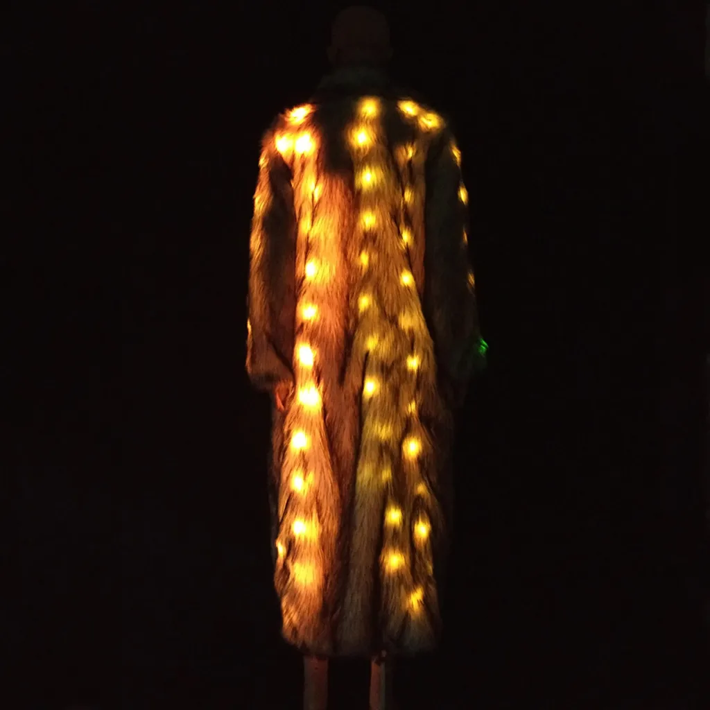 Женское пальто из искусственного меха, зима, теплое пальто, светодиодный, многоцветная, костюм, куртка, теплая верхняя одежда, пальто, вечерние пальто# g3