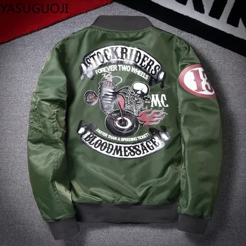 

YASUGUOJI Men's Military Tactical Jacket Men Flight Bomber Jackets Waterproof Pilot Coat Motorcycle Outwear 2020 Spring New