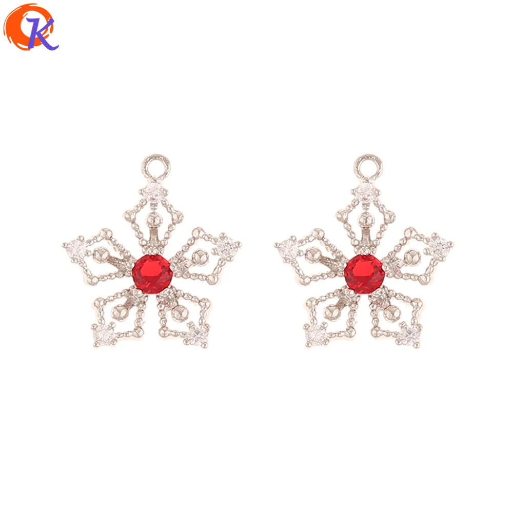 

Cordial Design 30Pcs 13*14MM Jewelry Accessories/CZ Charms/Genuine White Gold Plating/Hand Made/Earring Findings/DIY Pendant