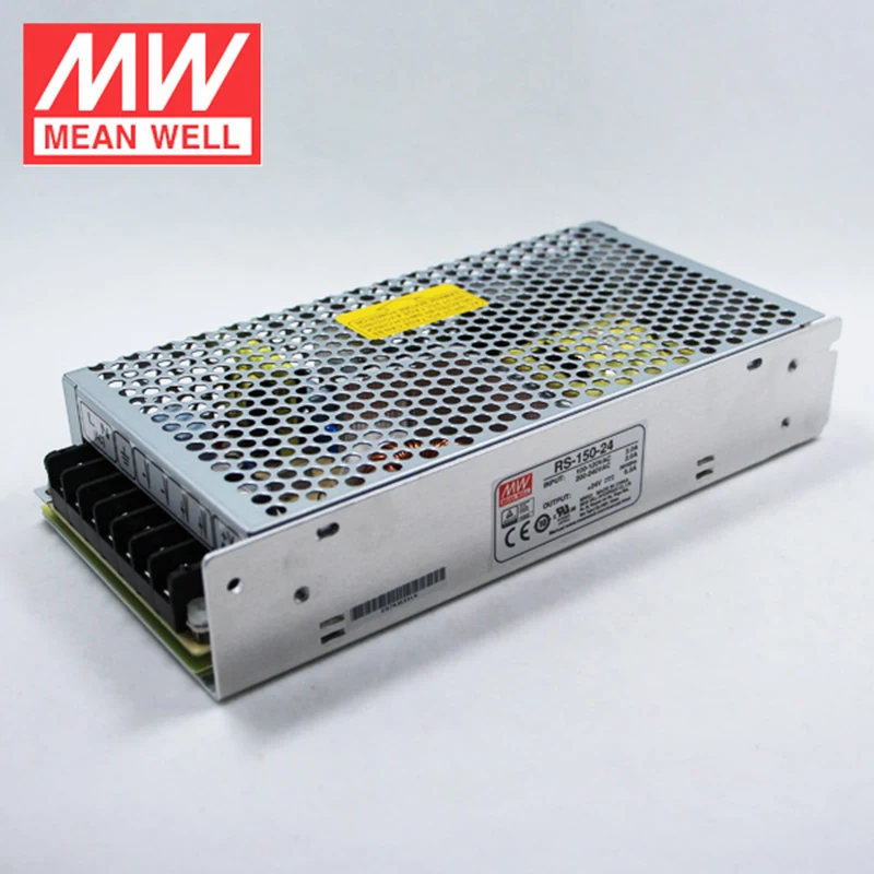 

MEAN WELL RS-150-24 156W 24V Switching Power Supply 110V/220V AC to 24V DC 6.5A Power Unit 5G Viberation Transformer