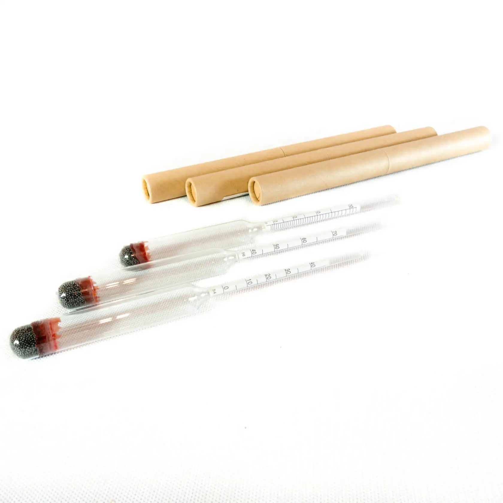 A set of professional areometers 0 40 70 100 alcohol meters asp3