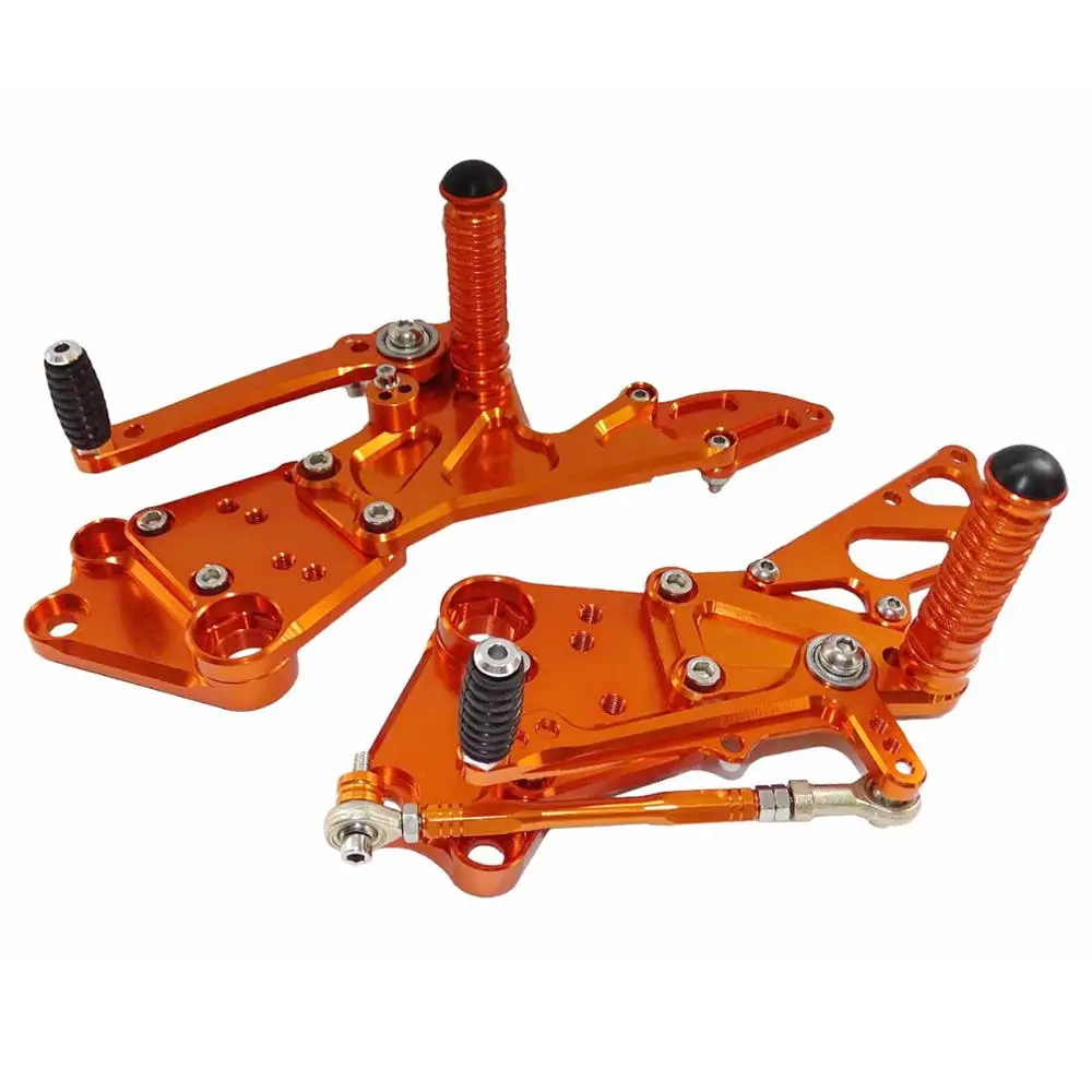 Motorcycle Adjustable Rearset Footrests For KTM RC 125 200 250 390