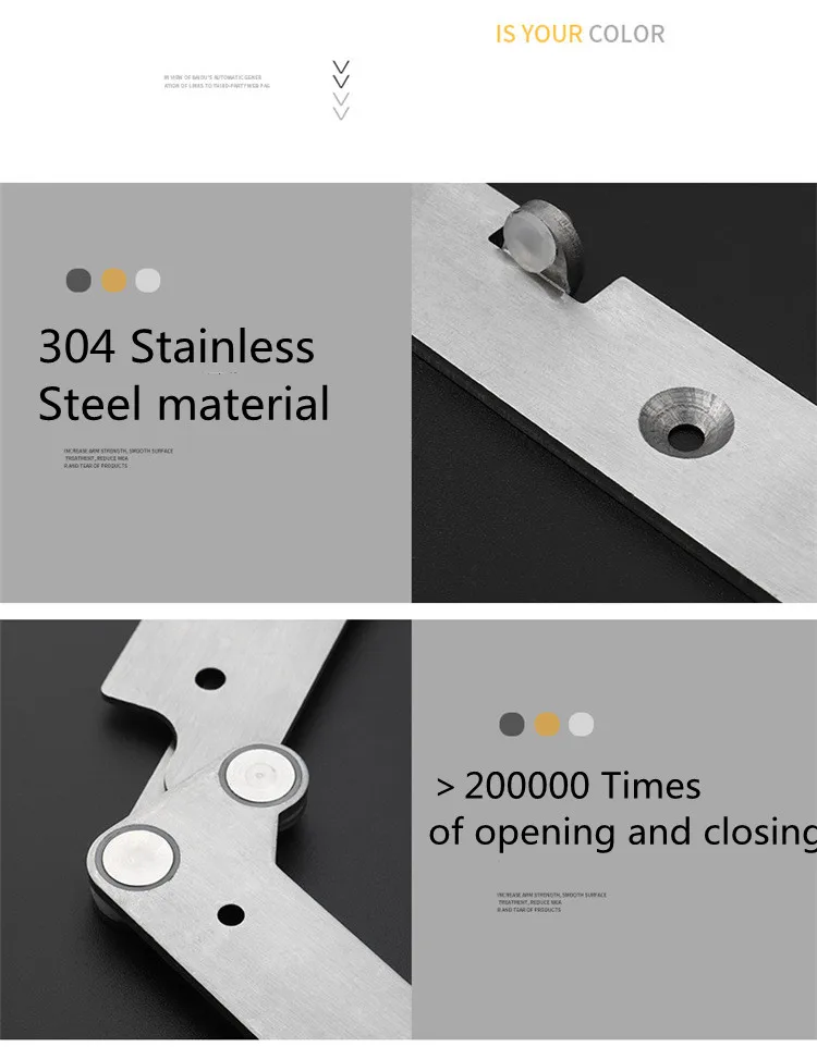 Home Improvement Silent Sound Folding Door  Stainless Steel 180 Degrees Sliding Door Hinge