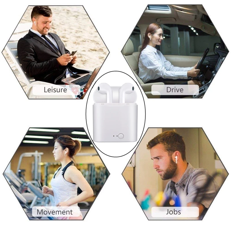 I7s TWS Мини Bluetooth наушники беспроводные стерео гарнитура, наушники с зарядным устройством для huawei honor 10 lite 9 8C 8X 8A