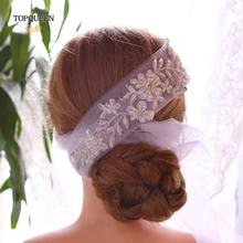 TOPQUEEN WS46 embroidery wedding veil headband fashion elegant style headpieces wedding hair vinre for bride