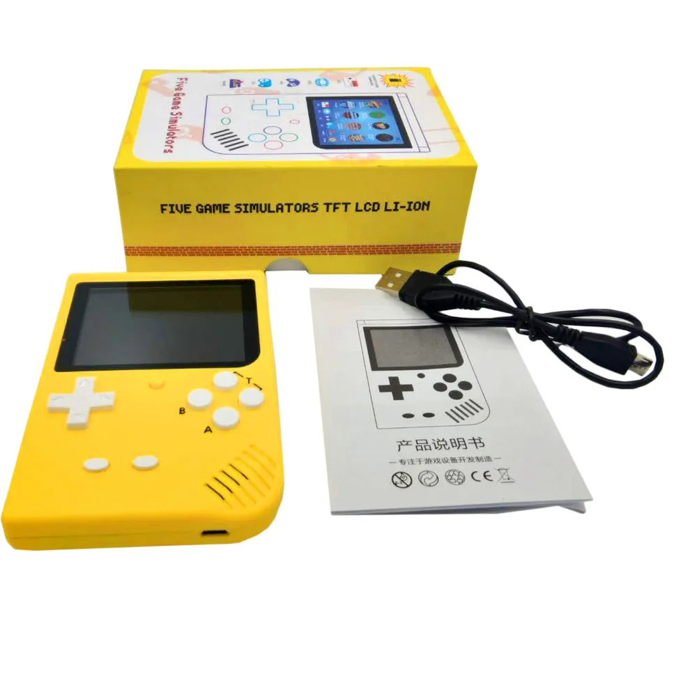 GUCAT 64 Bit 1000 Game Mini Portable Handheld Game Player 3 Inch LED Retro Video Console For Child Nostalgic Player With TF Card