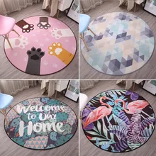 Ковер ins в скандинавском стиле, минималистичный коврик для гостиной, спальни, детей, мультяшная Милая подвесная корзина, компьютерное кресло, круглый коврик